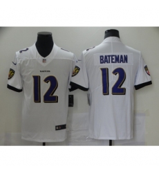 Men's Baltimore Ravens #12 Rashod Bateman Nike White 2021 NFL Draft First Round Pick Leopard Jersey
