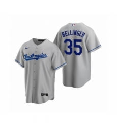 Men's Los Angeles Dodgers #35 Cody Bellinger Nike Gray Replica Road Jersey
