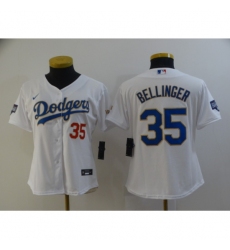 Women's Nike Los Angeles Dodgers #35 Cody Bellinger White Champions Authentic Jersey