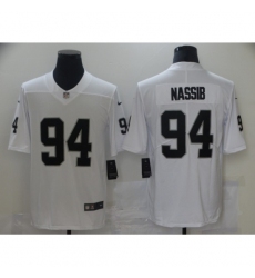 Men's Oakland Raiders #94 Carl Nassib Nike White Limited Jersey Men's Oakland Raiders #94 Carl Nassib Nike White Limited Jersey