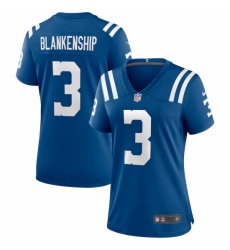 Women's Indianapolis Colts #3 Rodrigo Blankenship Nike Royal Game Jersey