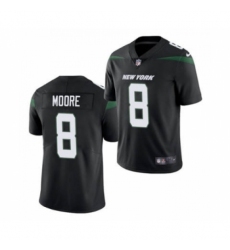 Men's New York Jets #8 Elijah Moore 2021 Black Vapor Untouchable Limited Jersey
