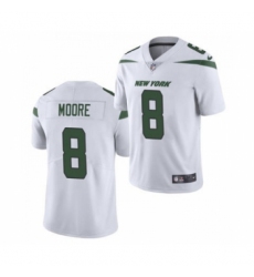 Men's New York Jets #8 Elijah Moore 2021 White Vapor Untouchable Limited Jersey