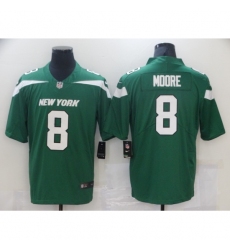 Men's New York Jets #8 Elijah Moore Nike Gotham Green 2021 NFL Draft Pick Player Leopard Jersey
