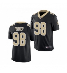 Men's New Orleans Saints #98 Payton Turner 2021 Football Draft Black Limited Jersey