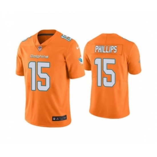 Men's Miami Dolphins #15 Jaelan Phillips Orange 2021 Stitched Football Limited Jersey Men's Miami Dolphins #15 Jaelan Phillips Orange 2021 Stitched Football Limited Jersey