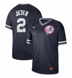 Men's Nike New York Yankees #2 Derek Jeter Nike Cooperstown Collection Legend V-Neck Jersey Navy