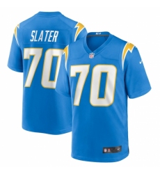 Men's Los Angeles Chargers #70 Rashawn Slater Nike Powder Blue 2021 NFL Draft First Round Pick Game Jersey