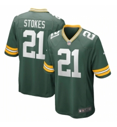 Men's Green Bay Packers #21 Eric Stokes Nike Green 2021 NFL Draft First Round Pick Game Jersey