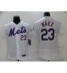 Men's Nike New York Mets #23 Keon Broxton White Authentic Baseball Jersey