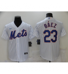 Men's Nike New York Mets #23 Keon Broxton White Home Flex Base Authentic Baseball Jersey