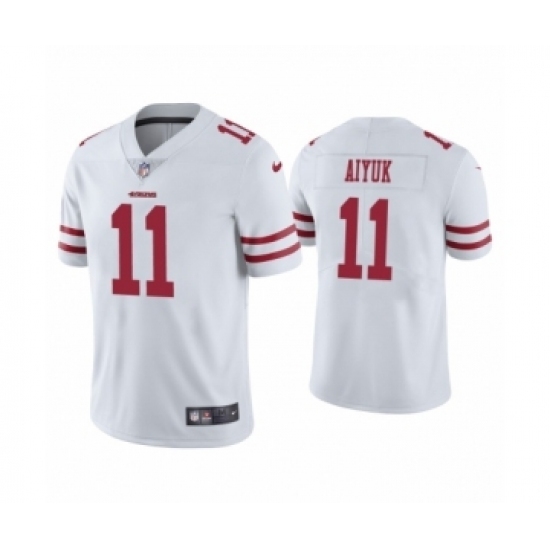 Men's San Francisco 49ers #11 Brandon Aiyuk 2020 White Vapor Untouchable Limited Player Football Jersey Men's San Francisco 49ers #11 Brandon Aiyuk 2020 White Vapor Untouchable Limited Player Football Jersey