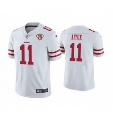 Men's San Francisco 49ers #11 Brandon Aiyuk White 2021 75th Anniversary Vapor Untouchable Limited Jersey