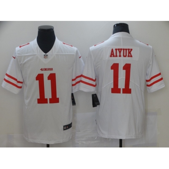 Men's San Francisco 49ers #11 Brandon Aiyuk White Nike Scarlet Player Limited Jersey Men's San Francisco 49ers #11 Brandon Aiyuk White Nike Scarlet Player Limited Jersey