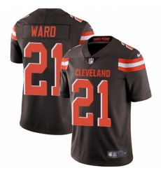 Men's Nike Cleveland Browns #21 Denzel Ward Brown Team Color Vapor Untouchable Limited Player NFL Jersey