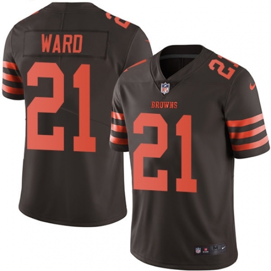 Men's Nike Cleveland Browns #21 Denzel Ward Limited Brown Rush Vapor Untouchable NFL Jersey Men's Nike Cleveland Browns #21 Denzel Ward Limited Brown Rush Vapor Untouchable NFL Jersey