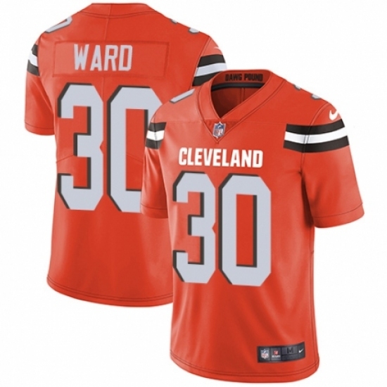 Men's Nike Cleveland Browns #30 Denzel Ward Orange Alternate Vapor Untouchable Limited Player NFL Jersey Men's Nike Cleveland Browns #30 Denzel Ward Orange Alternate Vapor Untouchable Limited Player NFL Jersey