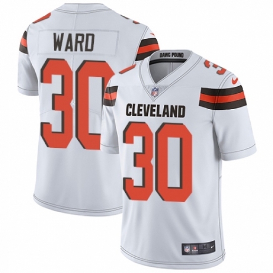Men's Nike Cleveland Browns #30 Denzel Ward White Vapor Untouchable Limited Player NFL Jersey Men's Nike Cleveland Browns #30 Denzel Ward White Vapor Untouchable Limited Player NFL Jersey