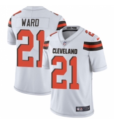 Youth Nike Cleveland Browns #21 Denzel Ward White Vapor Untouchable Limited Player NFL Jersey