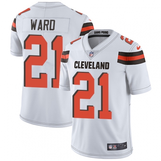 Youth Nike Cleveland Browns #21 Denzel Ward White Vapor Untouchable Limited Player NFL Jersey Youth Nike Cleveland Browns #21 Denzel Ward White Vapor Untouchable Limited Player NFL Jersey
