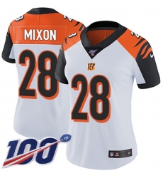 Women's Nike Cincinnati Bengals #1 JaMarr Chase White Stitched NFL 100th Season Vapor Untouchable Limited Jersey