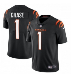 Youth Cincinnati Bengals #1 JaMarr Chase Black Nike Vapor Limited Jersey