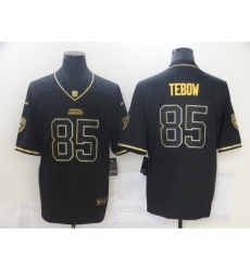 Men's Jacksonville Jaguars #85 Tim Tebow Black Gold Nike Teal Limited Jersey