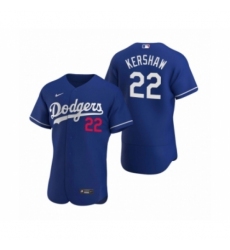 Men's Los Angeles Dodgers #22 Clayton Kershaw Nike Royal Authentic 2020 Alternate Jersey