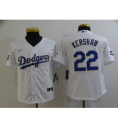 Youth Nike Los Angeles Dodgers #22 Clayton Kershaw White Champions Jersey