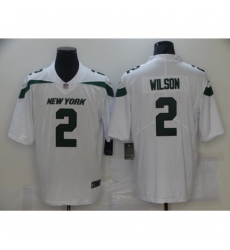 Men's New York Jets #2 Zach Wilson Nike Gotham White 2021 Draft First Round Pick Leopard Jersey