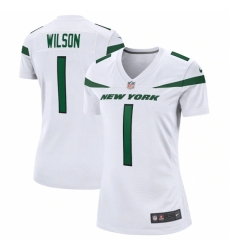 Women's New York Jets #1 Zach Wilson Nike White 2021 NFL Draft First Round Pick Game Jersey