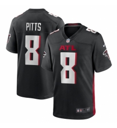 Men's Atlanta Falcons #8 Kyle Pitts Nike Black 2021 NFL Draft First Round Pick Player Limited Jersey