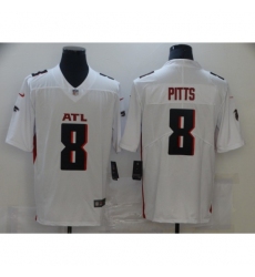Men's Atlanta Falcons #8 Kyle Pitts Nike White 2021 NFL Draft First Round Pick Player Limited Jersey