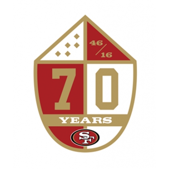 49ers 70th anniversary patch 49ers 70th anniversary patch