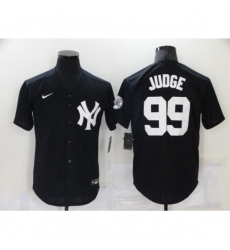 Men's New York Yankees #99 Aaron Judge Black Throwback Jersey