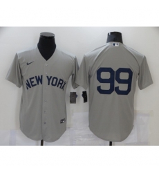 Men's New York Yankees #99 Aaron Judge Gray Game 2021 Field of Dreams Jersey