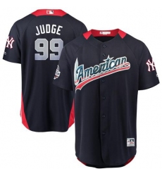 Men's New York Yankees #99 Aaron Judge Navy Blue 2018 All-Star American League Stitched MLB Jersey