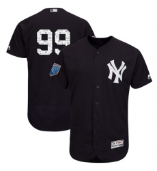 Men's New York Yankees #99 Aaron Judge Navy Blue 2018 Spring Training Authentic Flex Base Stitched MLB Jersey