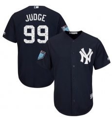 Men's New York Yankees #99 Aaron Judge Navy Blue 2018 Spring Training Cool Base Stitched MLB Jersey