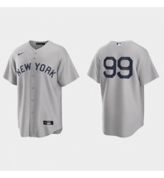 Men's New York Yankees #99 Aaron Judge Nike Gray 2021 Field of Dreams Game MLB Jersey