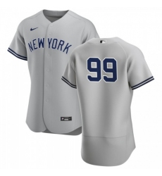 Men's New York Yankees #99 Aaron Judge Nike Gray Road 2020 Authentic Player MLB Jersey