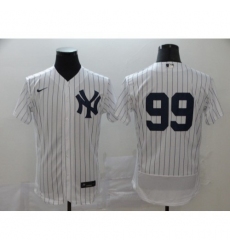 Men's New York Yankees #99 Aaron Judge Nike White Navy Home 2020 Authentic Player MLB Jersey