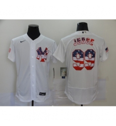 Men's Nike New York Yankees #99 Aaron Judge White 2020 Stars & Stripes 4th of July Jersey