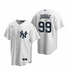 Men's Nike New York Yankees #99 Aaron Judge White Home Stitched Baseball Jersey