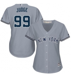 Women's New York Yankees #99 Aaron Judge Grey Road Stitched MLB Jersey
