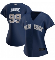 Women's New York Yankees #99 Aaron Judge Nike Alternate 2020 MLB Player Jersey Navy