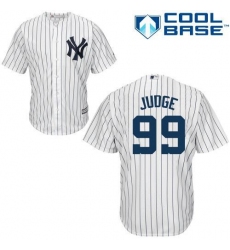 Youth New York Yankees #99 Aaron Judge White Cool Base Stitched MLB Jersey