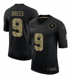 Men's New Orleans Saints #9 Drew Brees Camo 2020 Salute To Service Limited Jersey