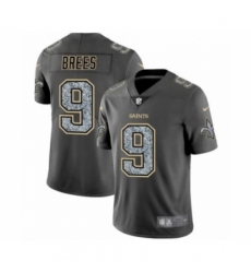 Men's New Orleans Saints #9 Drew Brees Limited Gray Static Fashion Limited Football Jersey