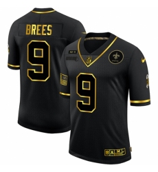 Men's New Orleans Saints #9 Drew Brees Olive Gold Nike 2020 Salute To Service Limited Jersey